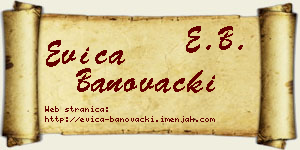 Evica Banovački vizit kartica